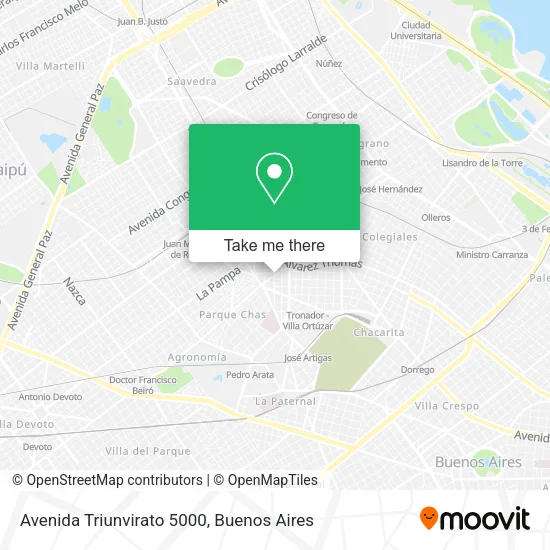 Avenida Triunvirato 5000 map