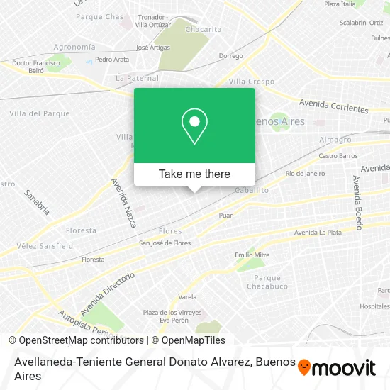 Mapa de Avellaneda-Teniente General Donato Alvarez