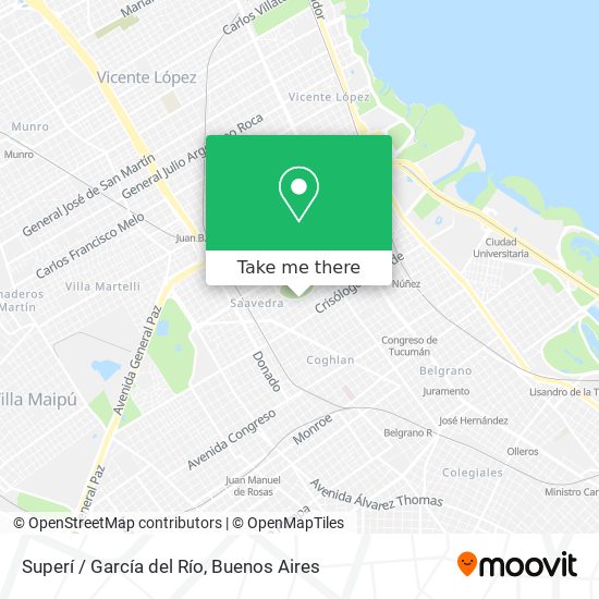 Superí / García del Río map