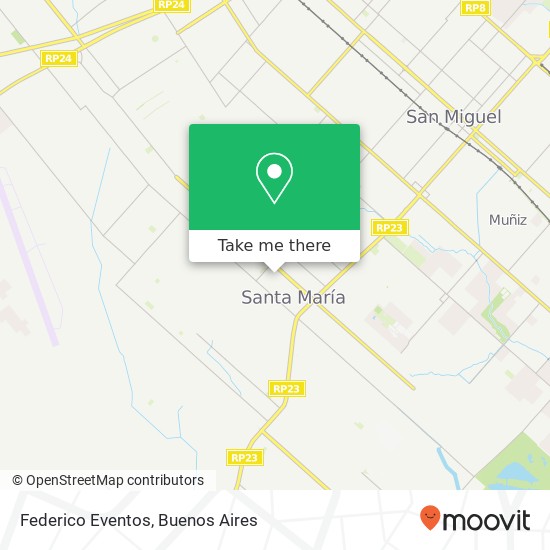 Federico Eventos map