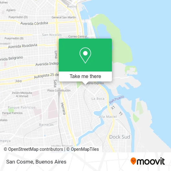 Mapa de San Cosme