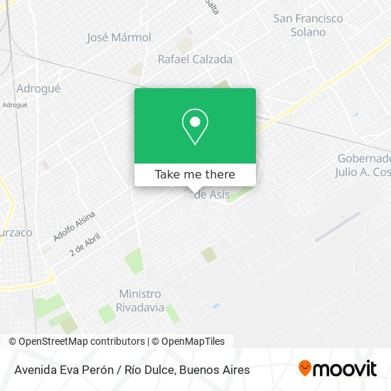 Avenida Eva Perón / Río Dulce map