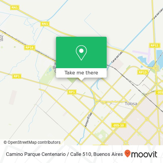 Camino Parque Centenario / Calle 510 map