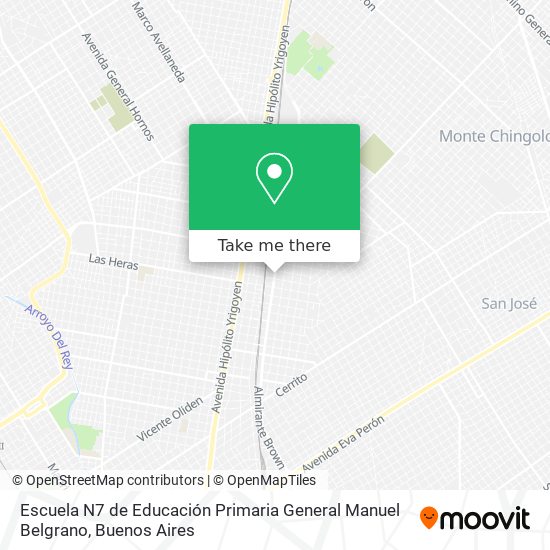 Mapa de Escuela N7 de Educación Primaria General Manuel Belgrano