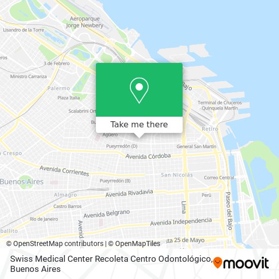 Swiss Medical Center Recoleta Centro Odontológico map