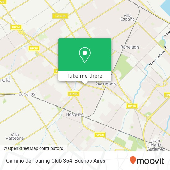 Mapa de Camino de Touring Club 354