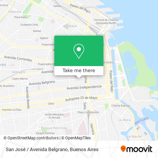 San José / Avenida Belgrano map