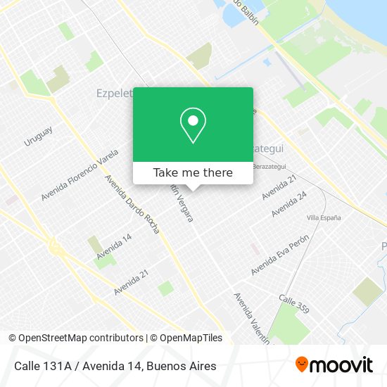 Mapa de Calle 131A / Avenida 14