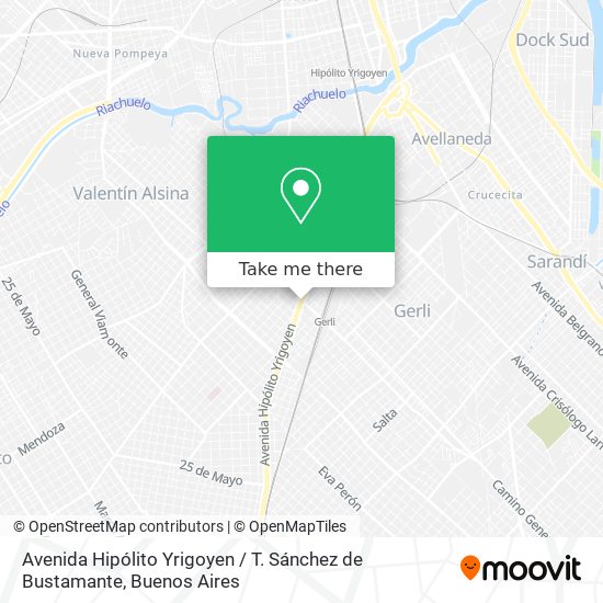 Avenida Hipólito Yrigoyen / T. Sánchez de Bustamante map