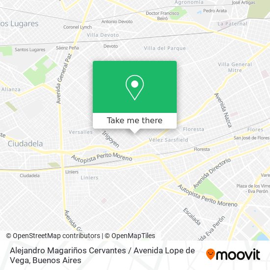 Alejandro Magariños Cervantes / Avenida Lope de Vega map
