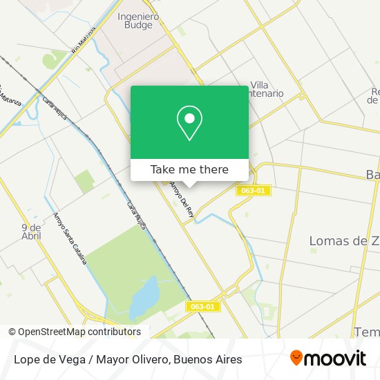 Lope de Vega / Mayor Olivero map