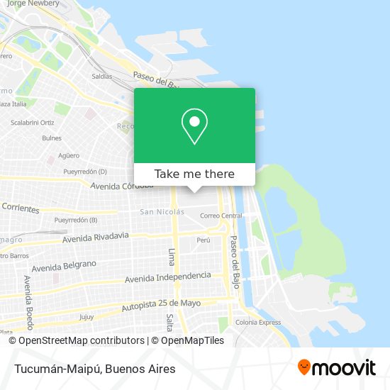 Tucumán-Maipú map