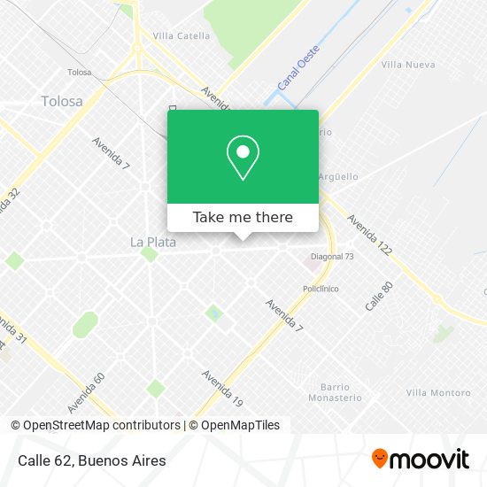 Calle 62 map