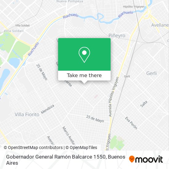 Gobernador General Ramón Balcarce 1550 map