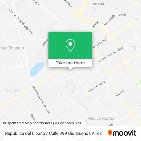 República del Líbano / Calle 399 Bis map