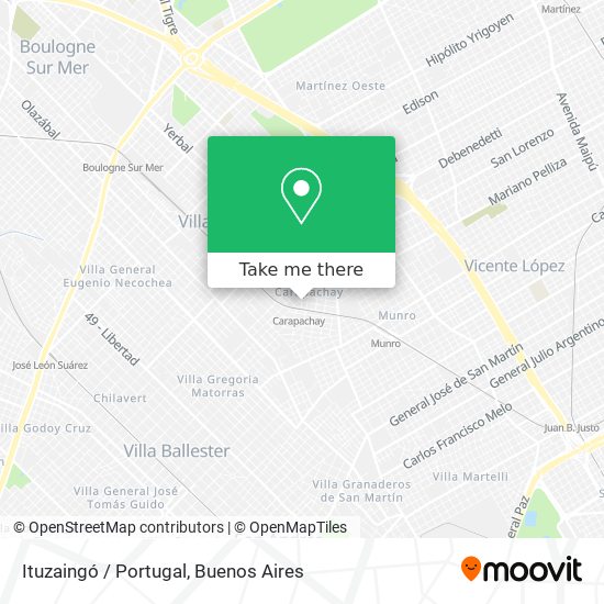 Ituzaingó / Portugal map