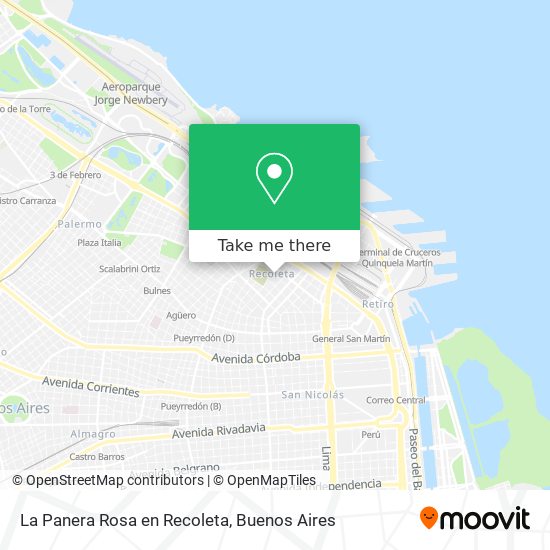 La Panera Rosa en Recoleta map