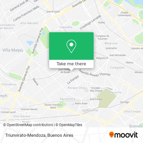 Triunvirato-Mendoza map