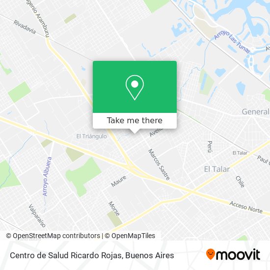 Mapa de Centro de Salud Ricardo Rojas