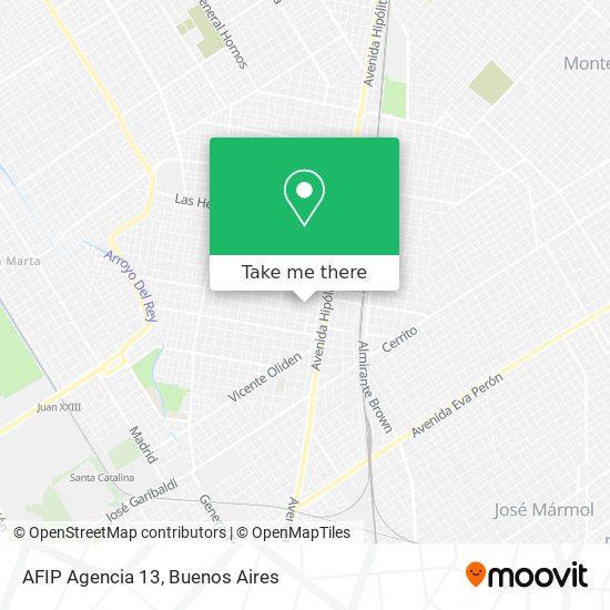 AFIP Agencia 13 map