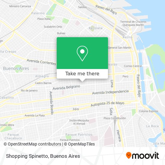 Mapa de Shopping Spinetto