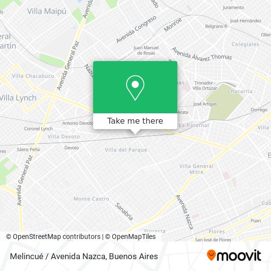Melincué / Avenida Nazca map
