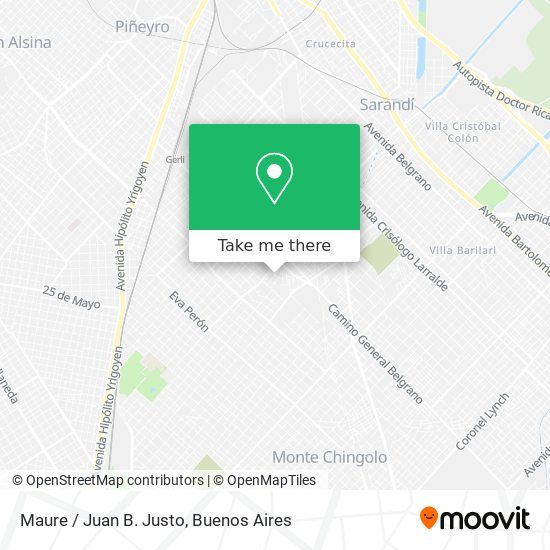 Maure / Juan B. Justo map