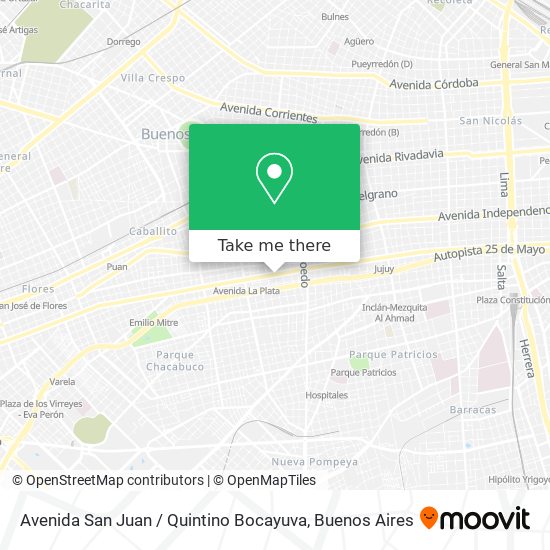 Mapa de Avenida San Juan / Quintino Bocayuva