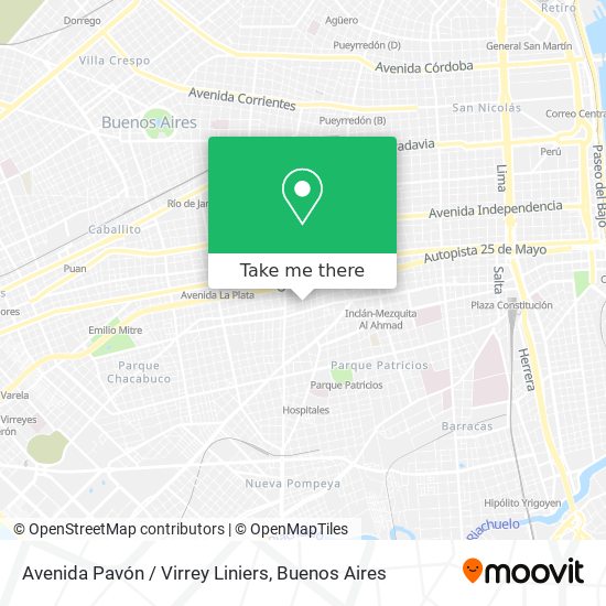 Avenida Pavón / Virrey Liniers map