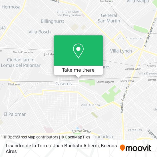 Lisandro de la Torre / Juan Bautista Alberdi map