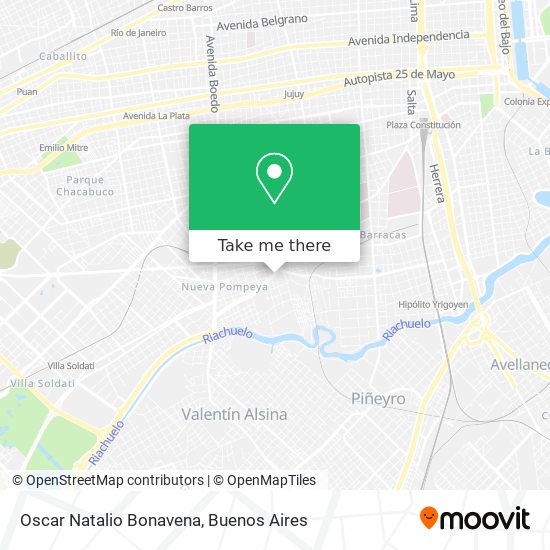 Oscar Natalio Bonavena map