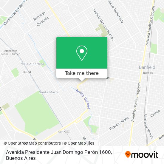 Avenida Presidente Juan Domingo Perón 1600 map