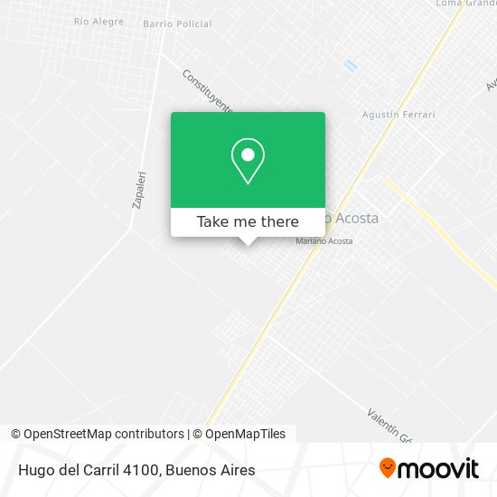 Hugo del Carril 4100 map