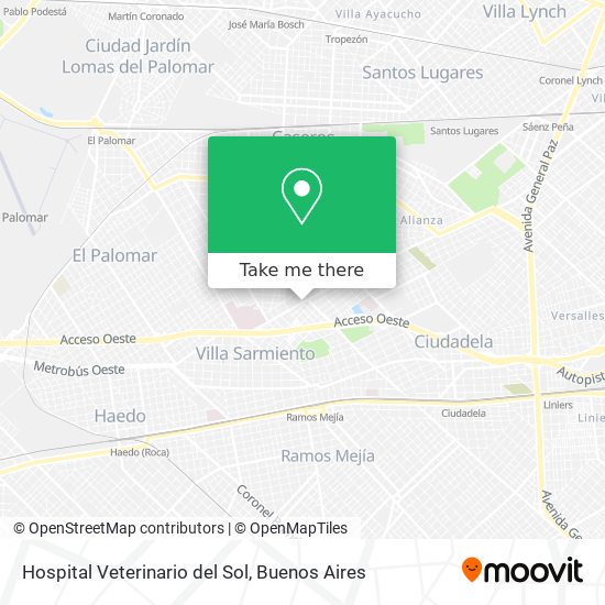 Hospital Veterinario del Sol map