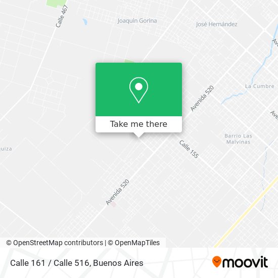 Calle 161 / Calle 516 map