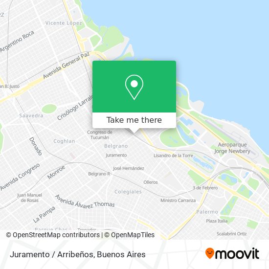 Juramento / Arribeños map
