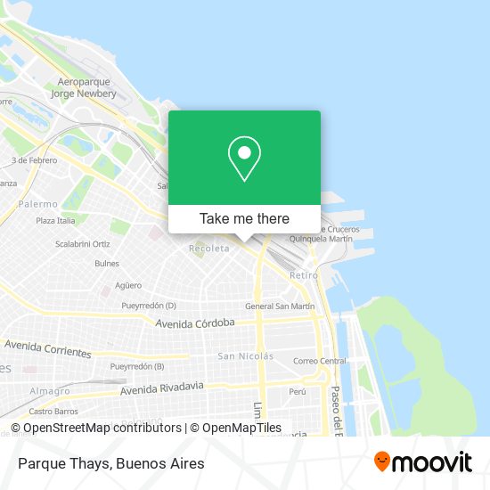 Parque Thays map