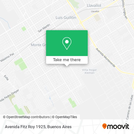 Avenida Fitz Roy 1925 map