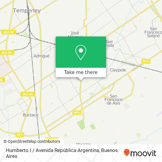 Humberto I / Avenida República Argentina map