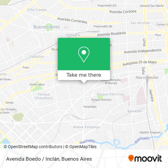 Mapa de Avenida Boedo / Inclán