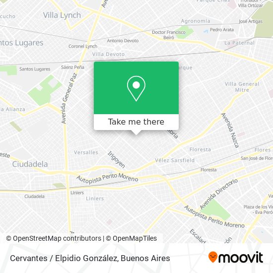 Cervantes / Elpidio González map