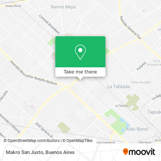 Mapa de Makro San Justo