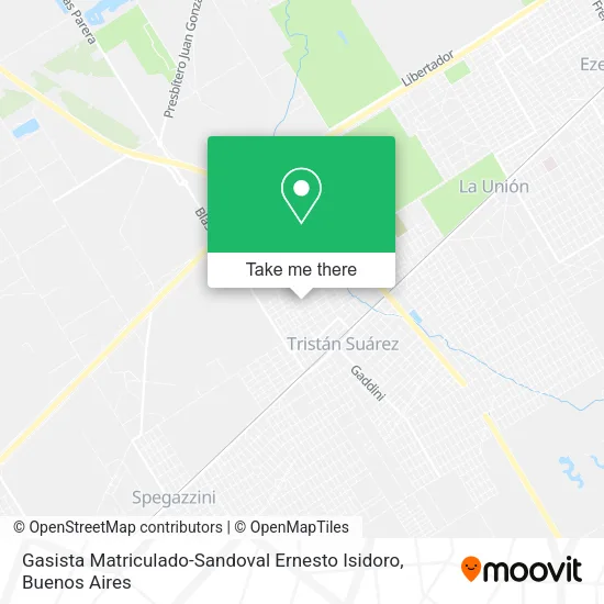 Gasista Matriculado-Sandoval Ernesto Isidoro map
