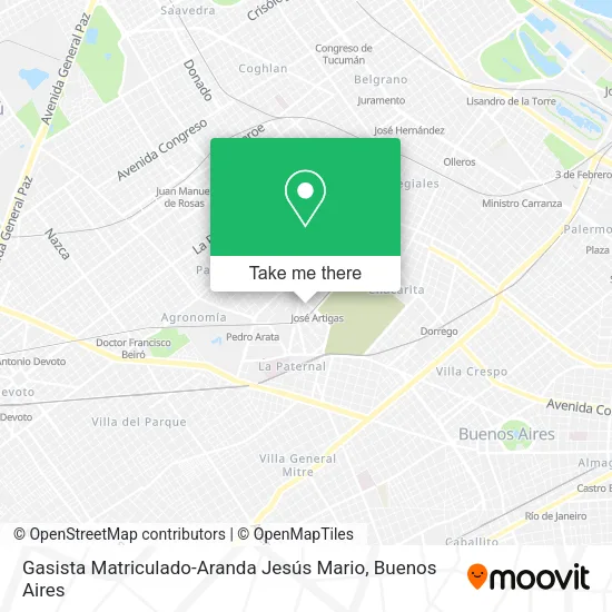 Mapa de Gasista Matriculado-Aranda Jesús Mario