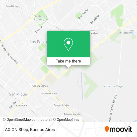 AXION Shop map