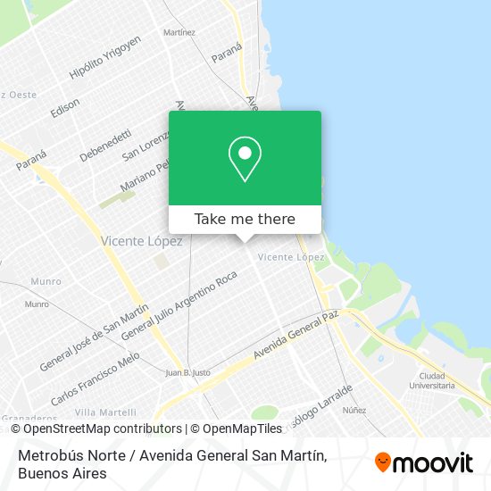 Metrobús Norte / Avenida General San Martín map