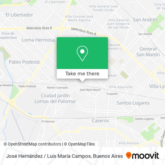 José Hernández / Luis María Campos map