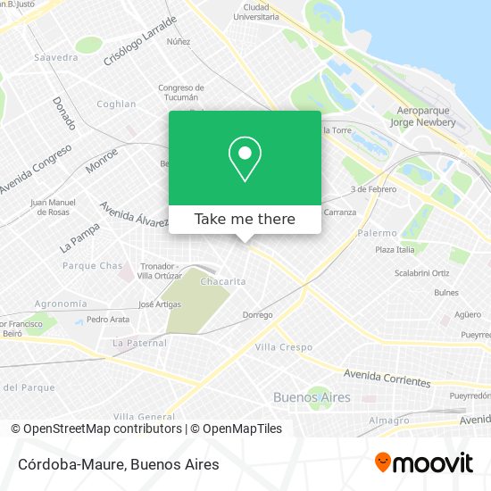 Córdoba-Maure map