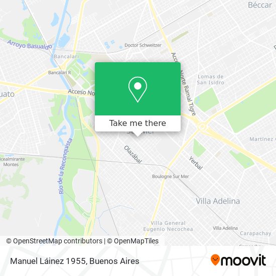 Manuel Láinez 1955 map