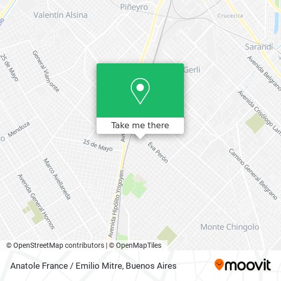 Anatole France / Emilio Mitre map